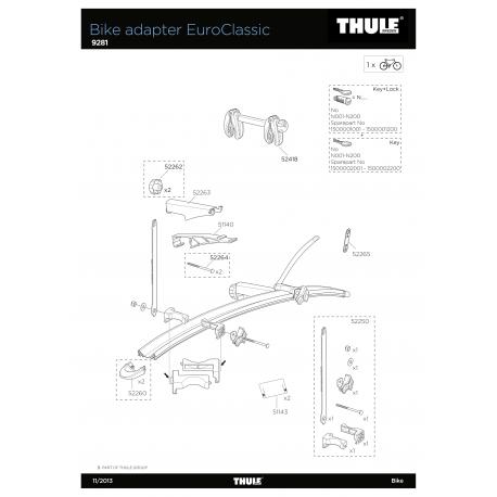 Pièces détachées - Adaptateur Thule Euroclassic 9281