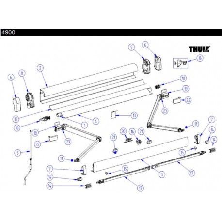 Pièces détachées pour Thule Store Omnistor 4900