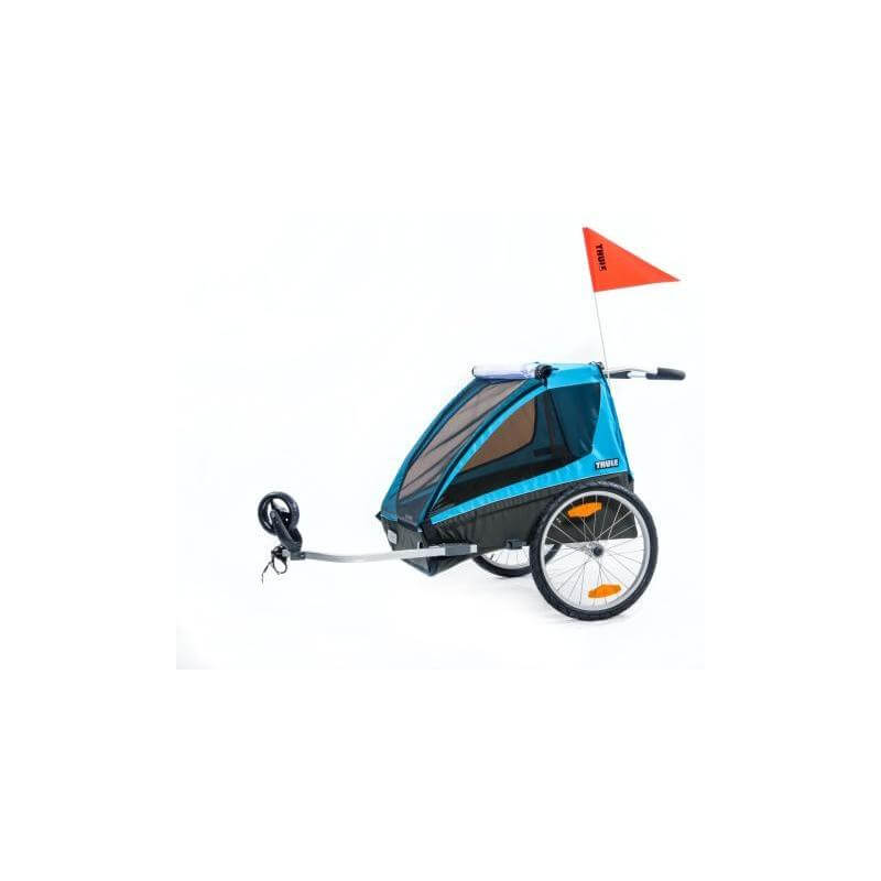 Remorque enfants THULE Coaster XT 2 places noir décor bleu - Vélo 9